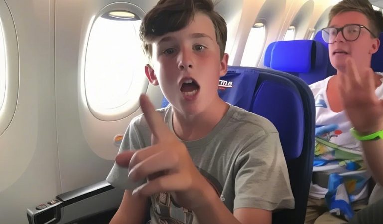 Spoiled Boy Mocks Stewardess, Until Familiar Voice Suddenly Stops Him