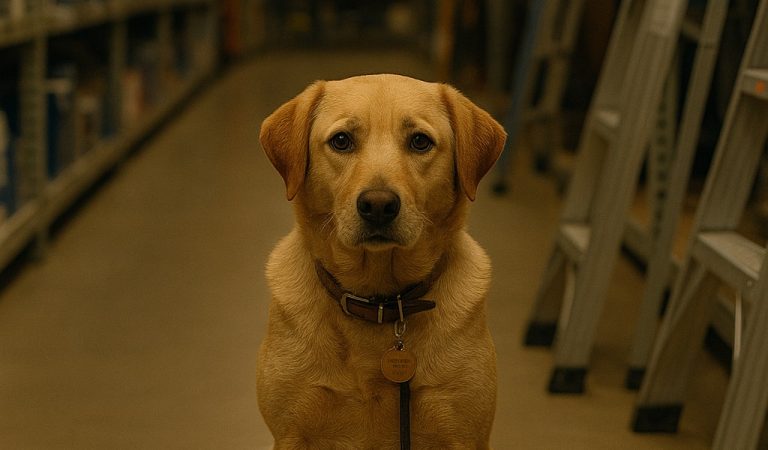 I Found a Dog Sitting Alone in the Hardware Aisle—And Her Tag Said Just One Word